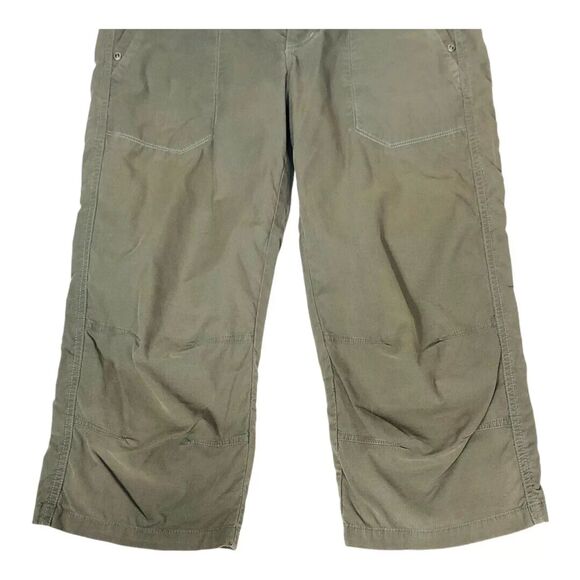 Kuhl Kendra Capri Pants Beige Olive Cropped Hiking Pant Embroidered Size 12 - Picture 5 of 8